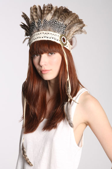 Feathered headdresses for example are among the latest accessories for 